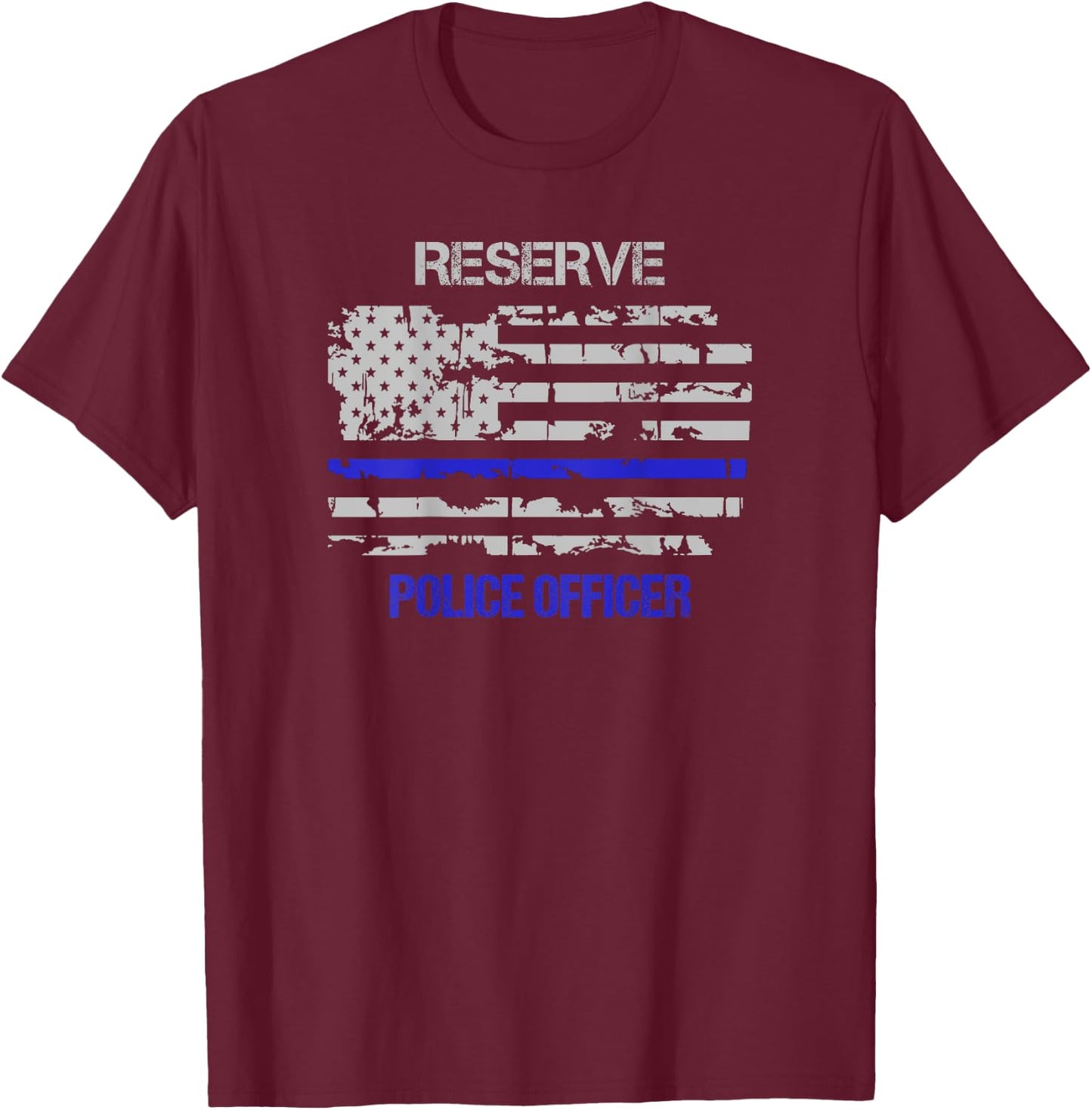 Reserve Police Officer Thin Blue Line T-Shirt - T-Shirt | Maroon