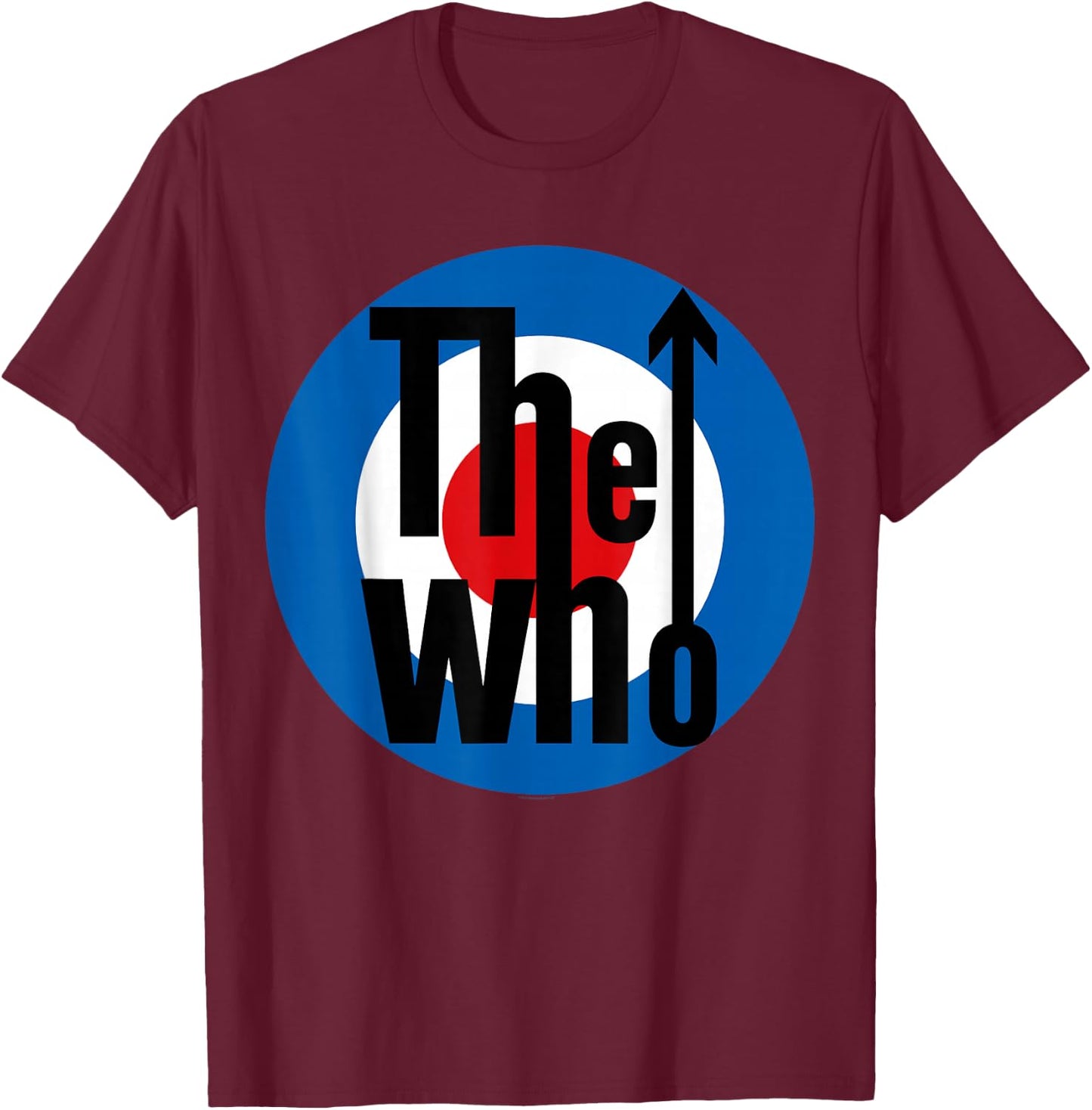 The Who Official Classic Target Logo , black T-Shirt - T-Shirt | Maroon