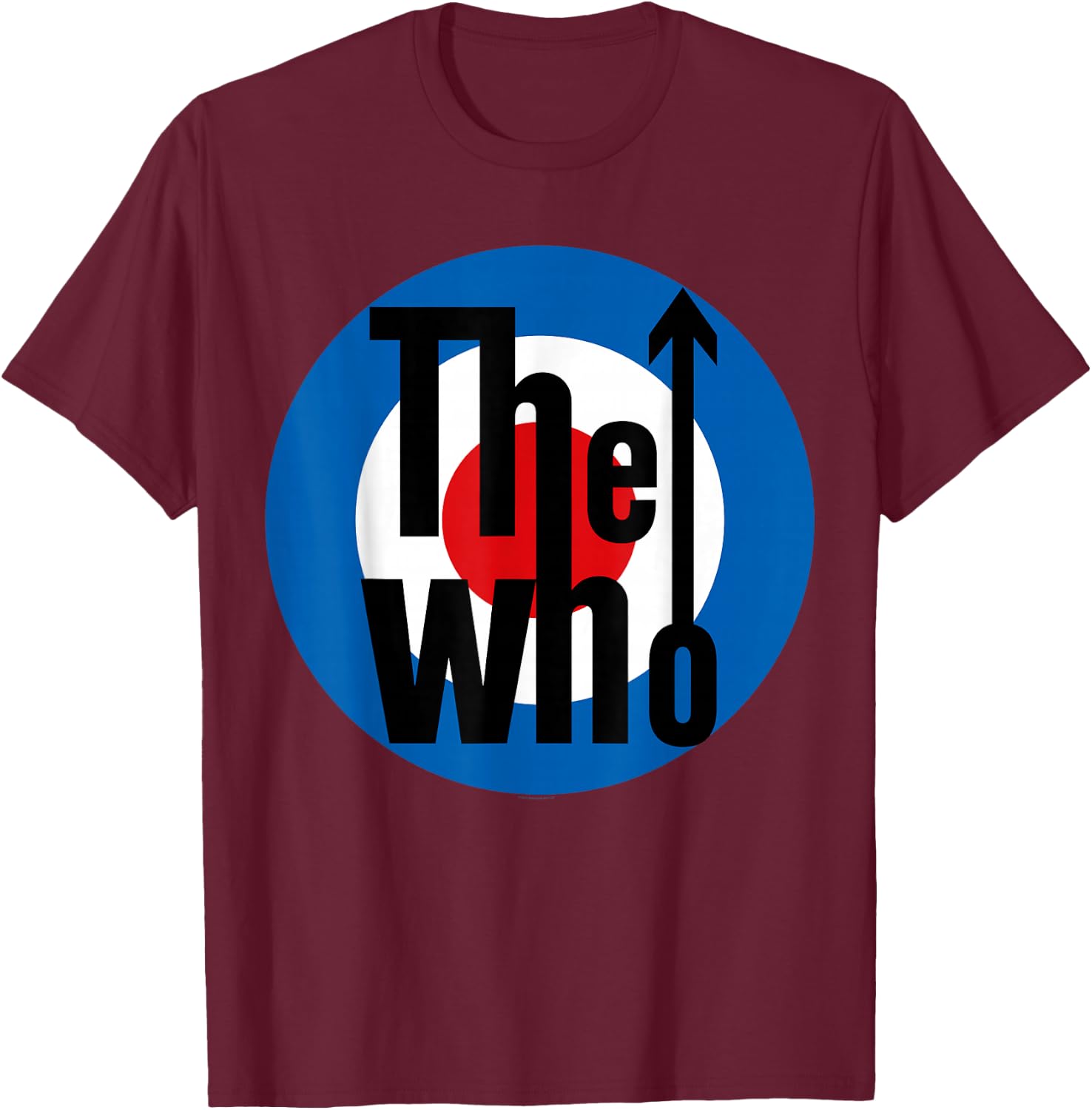 The Who Official Classic Target Logo , black T-Shirt - T-Shirt | Maroon