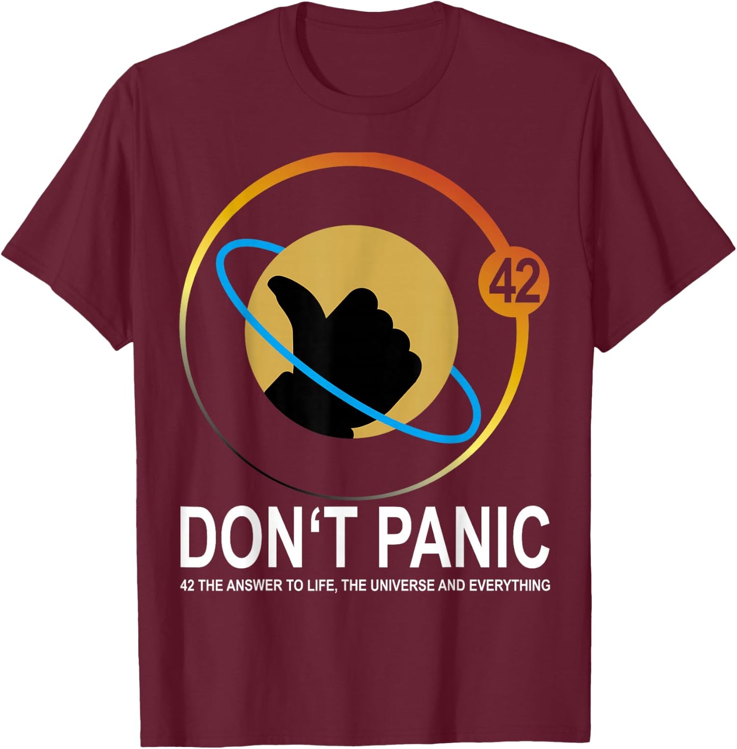 4.2 Die Antwort auf das Leben, das Universum und alles T-Shirt - T-Shirt | Maroon