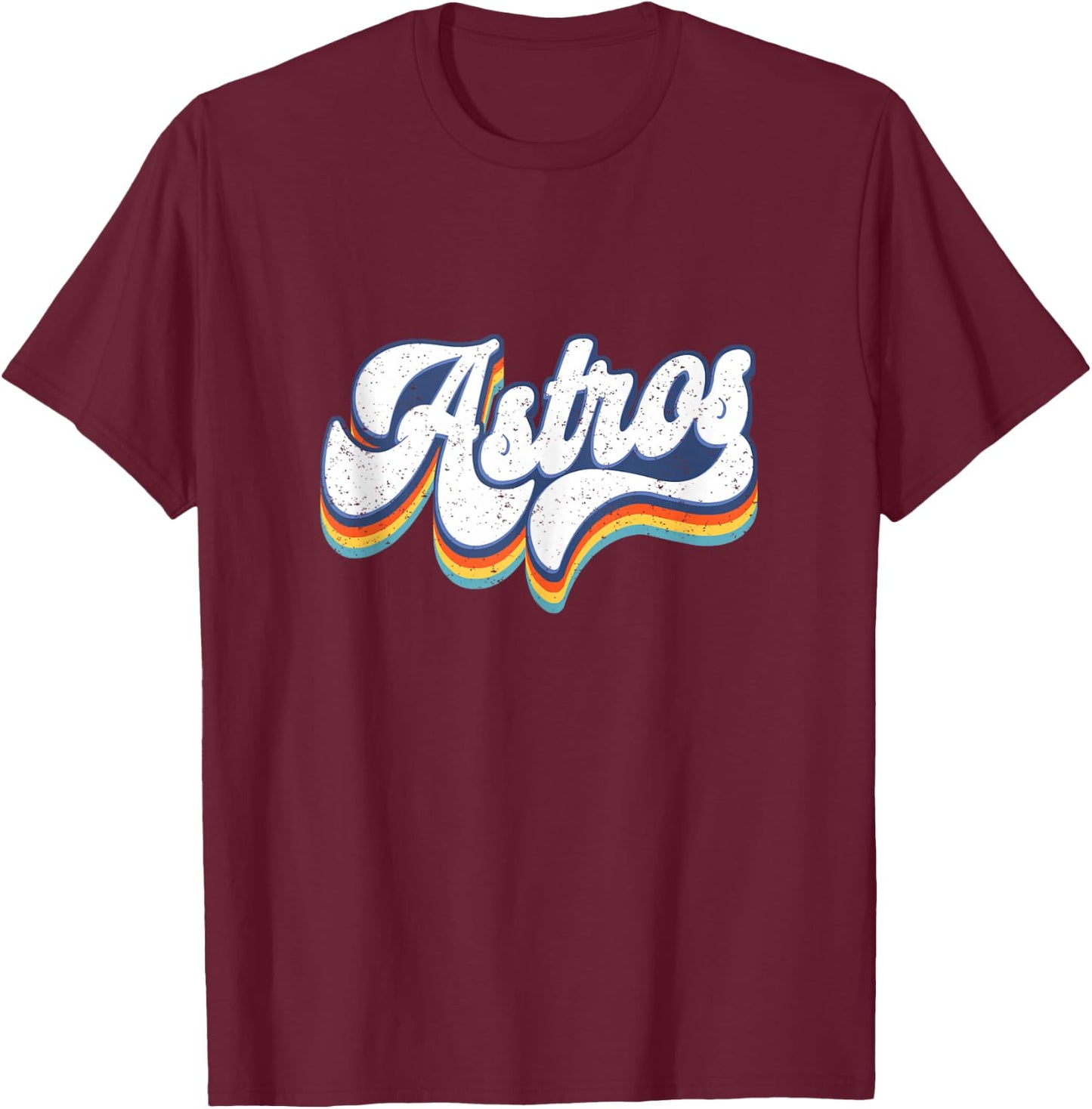 Vintage Astros Retro Style 70s 80s First Name T-Shirt - T-Shirt | Maroon