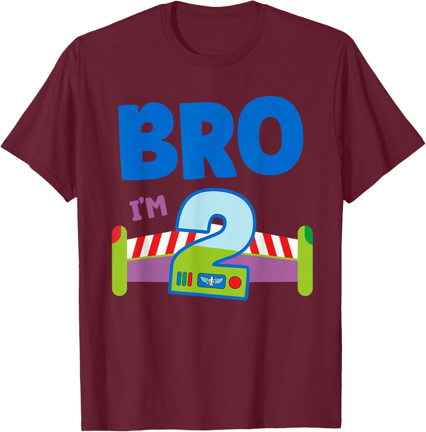 2nd Birthday Boy Toy Lover Bro I'm 2 Year Old Story Party T-Shirt - T-Shirt | Maroon