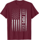 Best POPO Ever American US Flag Father's Day T-Shirt - T-Shirt | Maroon