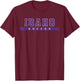 Idaho Soccer Purple Vintage Text T-Shirt - T-Shirt | Maroon