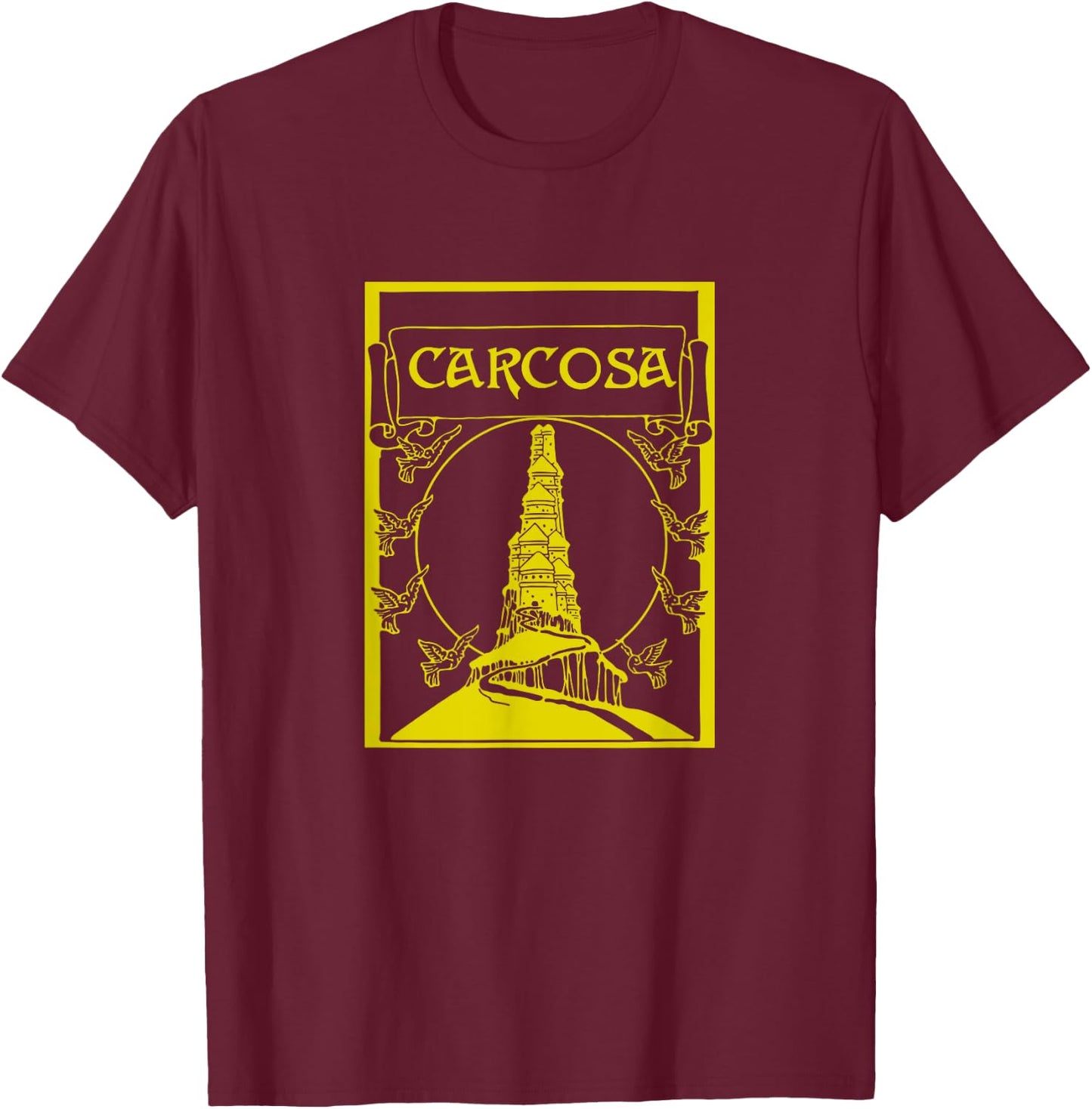 The Tower of Carcosa T-Shirt - T-Shirt | Maroon