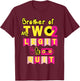 Brother of Ms. Two Legit to Quit 2nd Birthday 80s 90s Party T-Shirt - T-Shirt | Maroon