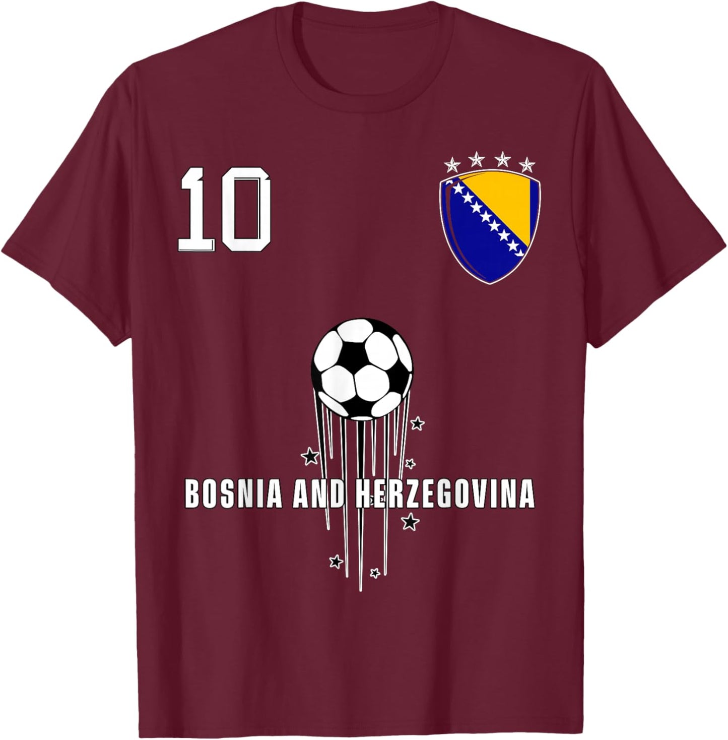 Drapeau de la Bosnie-Herzégovine pour Les Amateurs de fierté bosniaque T-Shirt - T-Shirt | Maroon