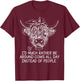 I'd Much Rather Be Around Cows All Day Instead Of People T-Shirt - T-Shirt | Maroon