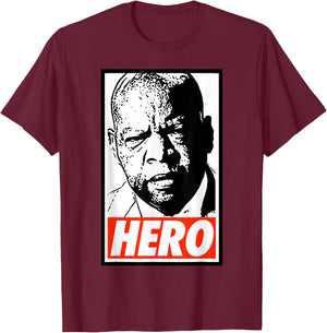 John Lewis HERO T-Shirt - T-Shirt | Maroon