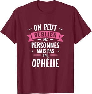 Woman Humor Personalized Gift BBF Name Ophelia , Black, Female X-Small T-Shirt - T-Shirt | Maroon