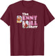Benny Hill Show Lady at the Seaside Comedian , Black, S T-Shirt - T-Shirt | Maroon