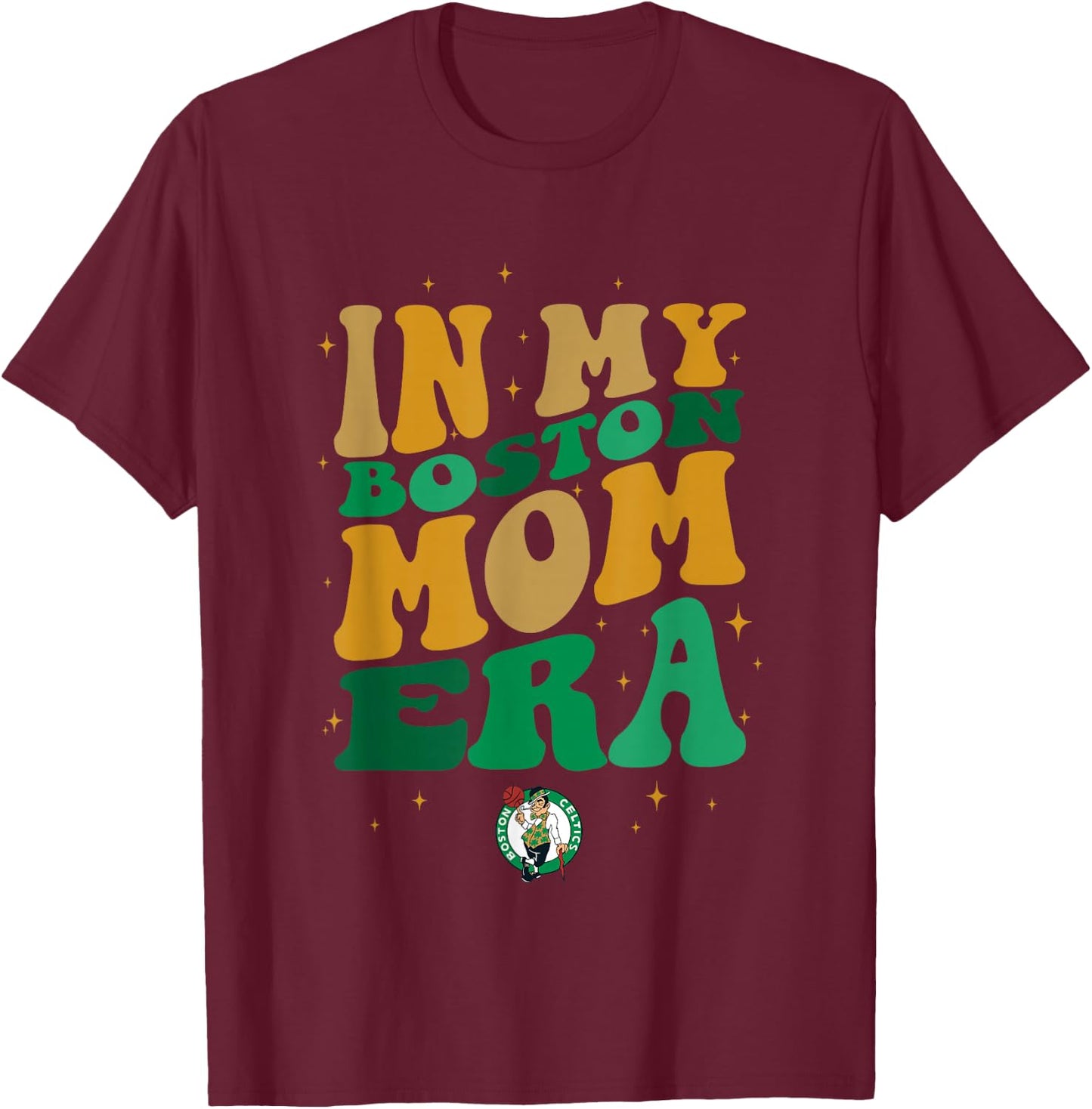 NBA Boston Celtics In My Boston Mom Era Logo T-Shirt - T-Shirt | Maroon