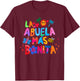 La Abuela Más Bonita | Abuela Latina Grandmother Spanish T-Shirt - T-Shirt | Maroon