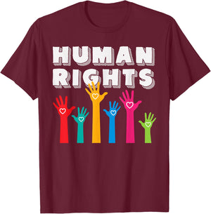 Human Rights T-Shirt - T-Shirt | Maroon