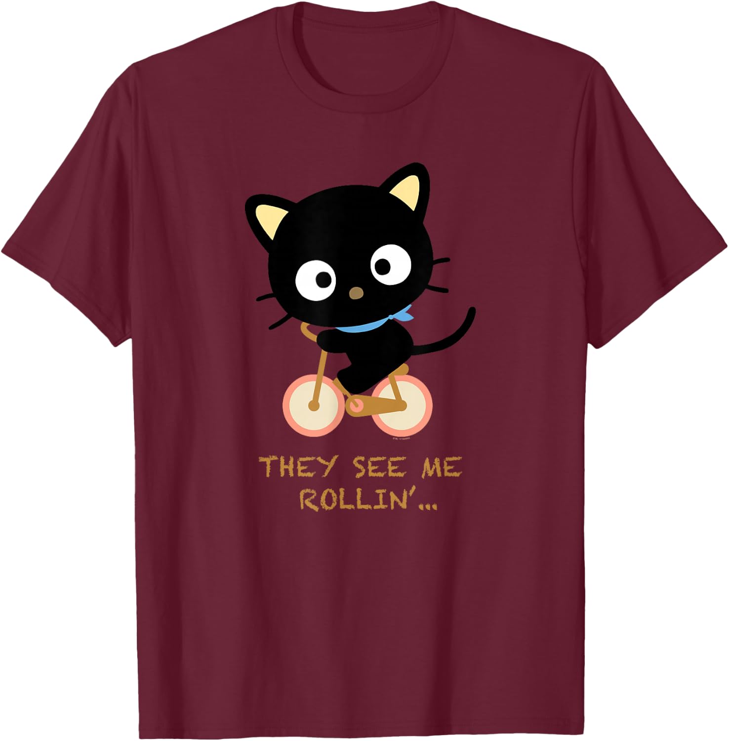 Chococat "See Me Rollin" T-Shirt - T-Shirt | Maroon