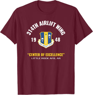 Military 314th Airlift Wing T-Shirt - T-Shirt | Maroon