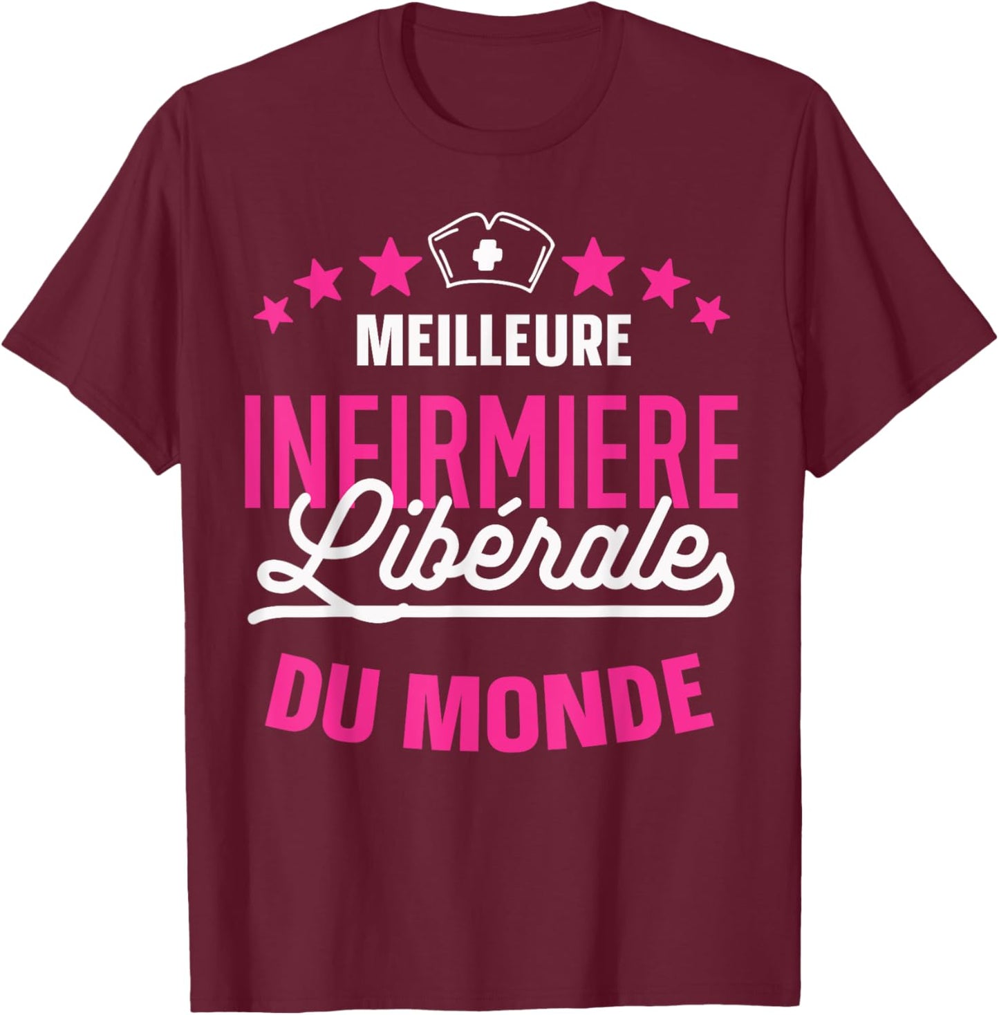 World's Best Liberal Nurse. Gift Nurse , Black, S T-Shirt - T-Shirt | Maroon