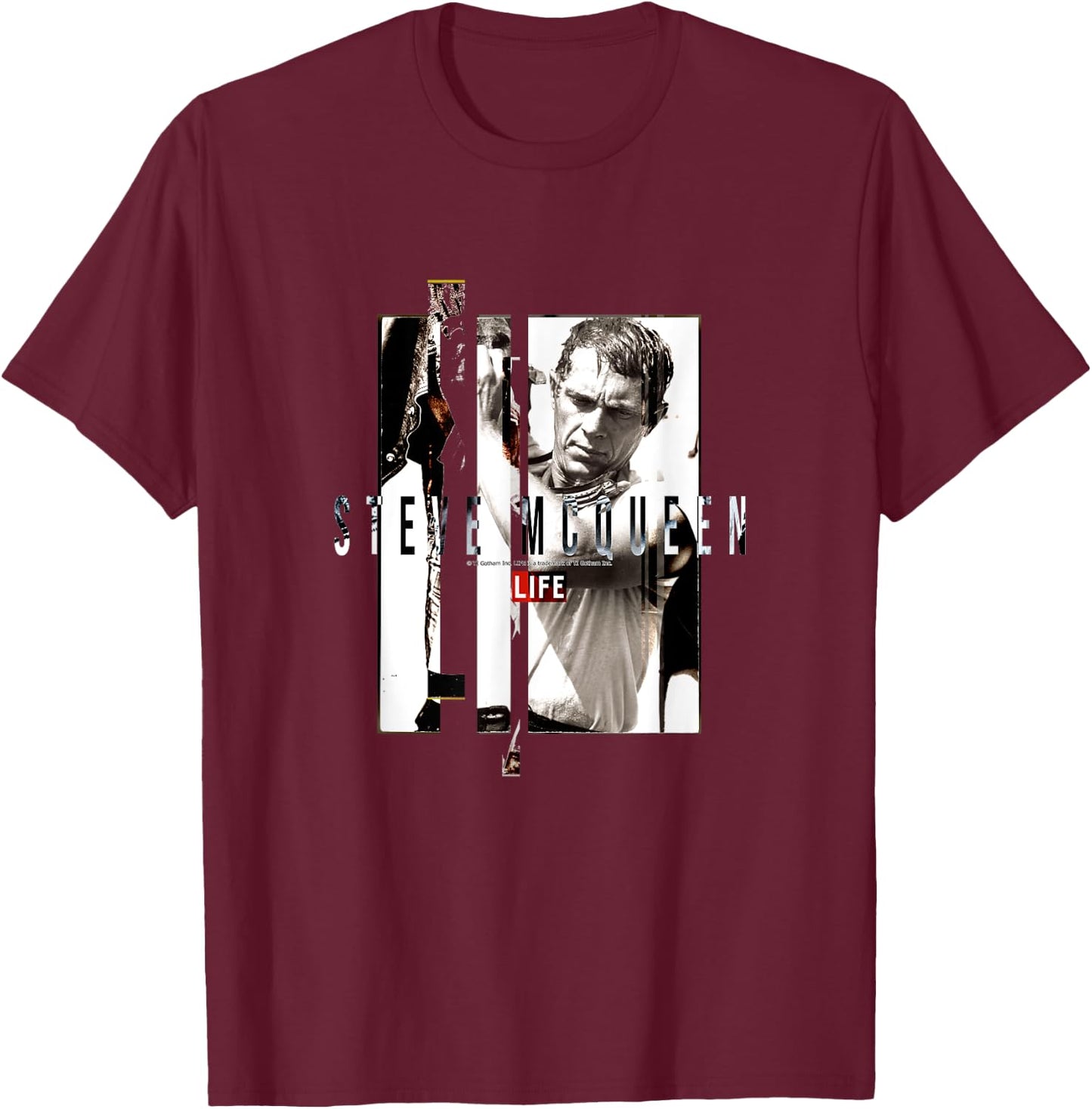 LIFE Bildersammlung _ Steve McQueen 02 T-Shirt - T-Shirt | Maroon