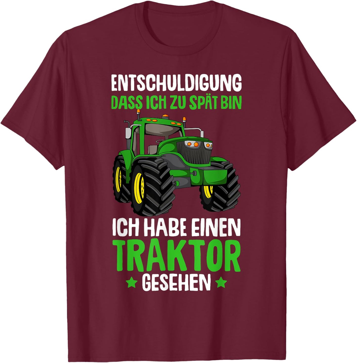 Tractor Boys' Children's Tractor , black T-Shirt - T-Shirt | Maroon