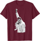 Freddie Mercury by Queen in Concert in Newcastle 1986 , Black, S T-Shirt - T-Shirt | Maroon