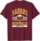 Buffalo Sabres Hockey Club Blue Officially Licensed T-Shirt - T-Shirt | Maroon