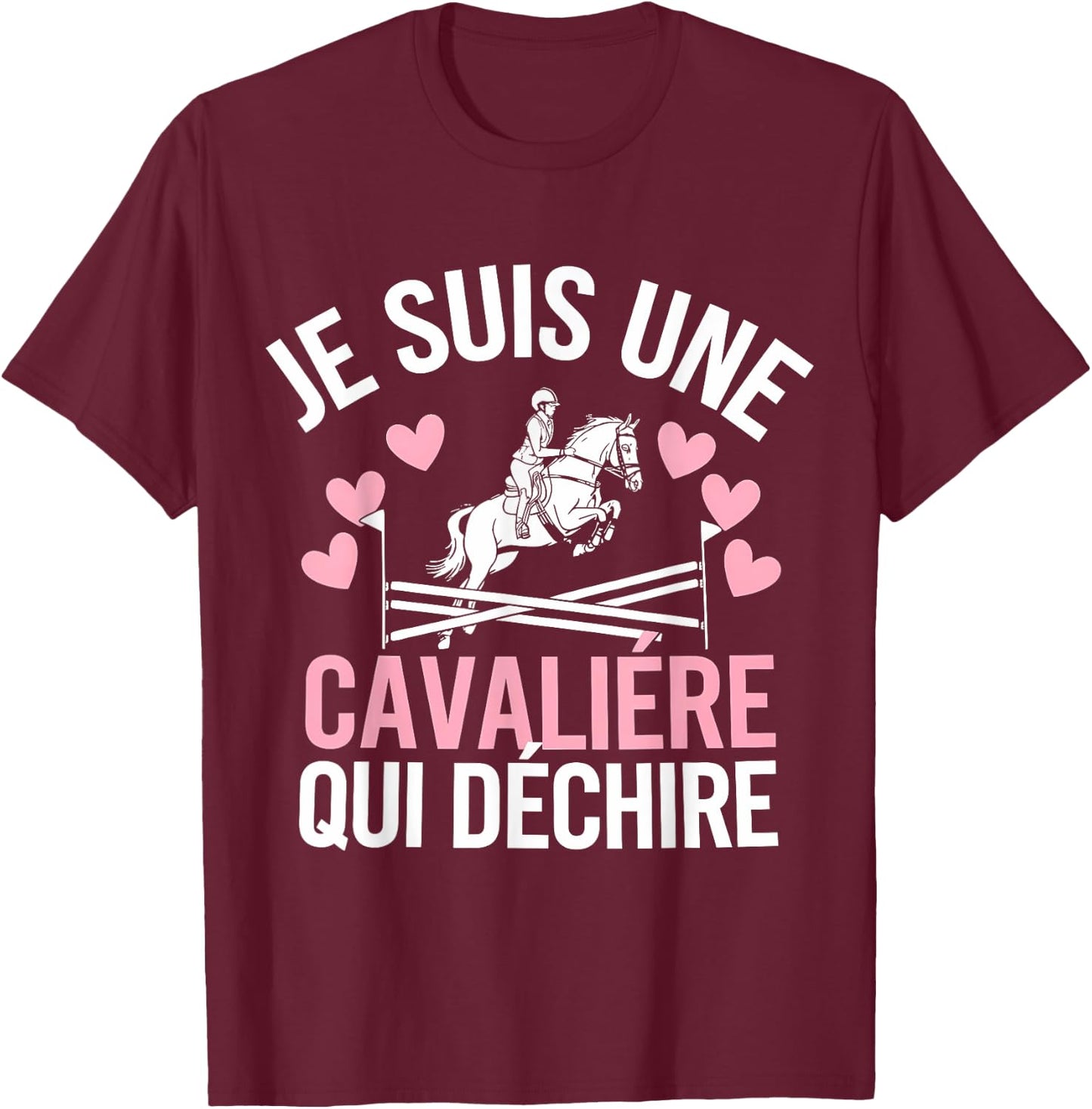 Je Suis Une Rider Who Tears , Black, S T-Shirt - T-Shirt | Maroon