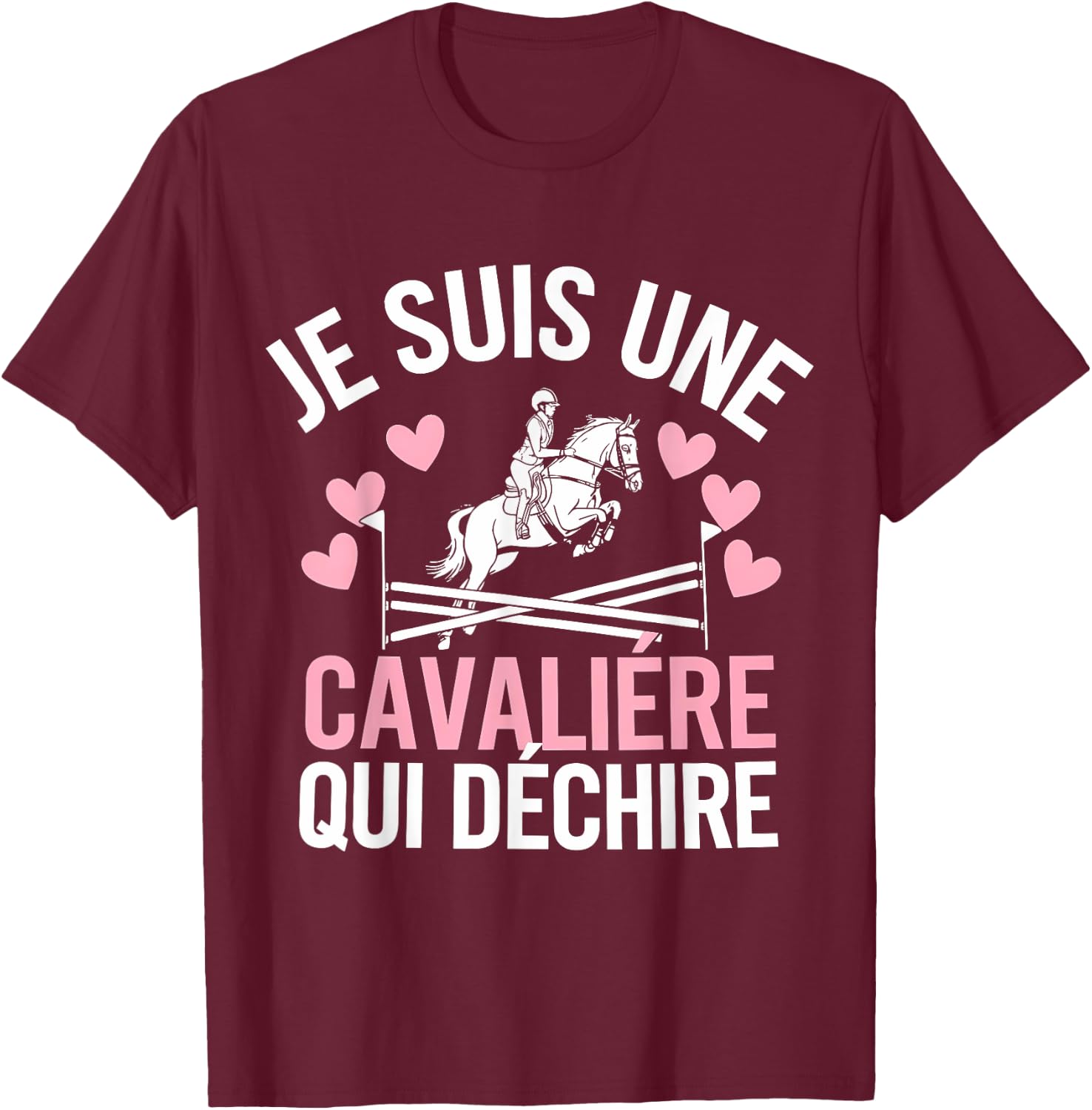 Je Suis Une Rider Who Tears , Black, S T-Shirt - T-Shirt | Maroon