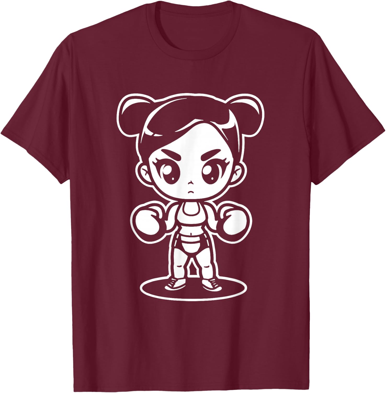 Funny Boxing Girl Sparring for Girls T-Shirt - T-Shirt | Maroon