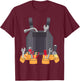 Mechanic Uniform Coveralls Halloween Costume for Kids Adults T-Shirt - T-Shirt | Maroon
