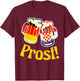 Oktoberfest - Prost! Deutschland und Kroatien T-Shirt - T-Shirt | Maroon