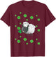 Irish Sheep and Shamrocks Leprechaun Sheep St Patrick's Day T-Shirt - T-Shirt | Maroon