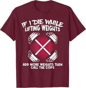 Shhh I'm Doing Math Weight Lifting Gym Lover Motivation T-Shirt - T-Shirt | Maroon