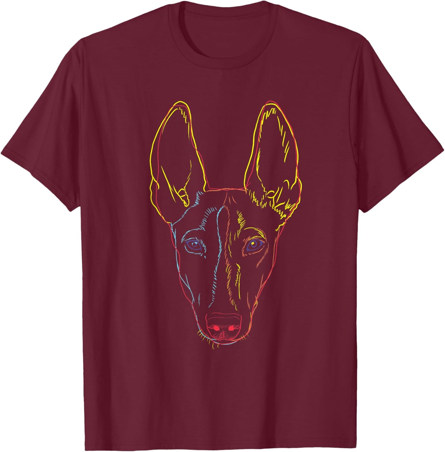 Colorful Dog Cirneco dell’Etna Women Kids T-Shirt - T-Shirt | Maroon