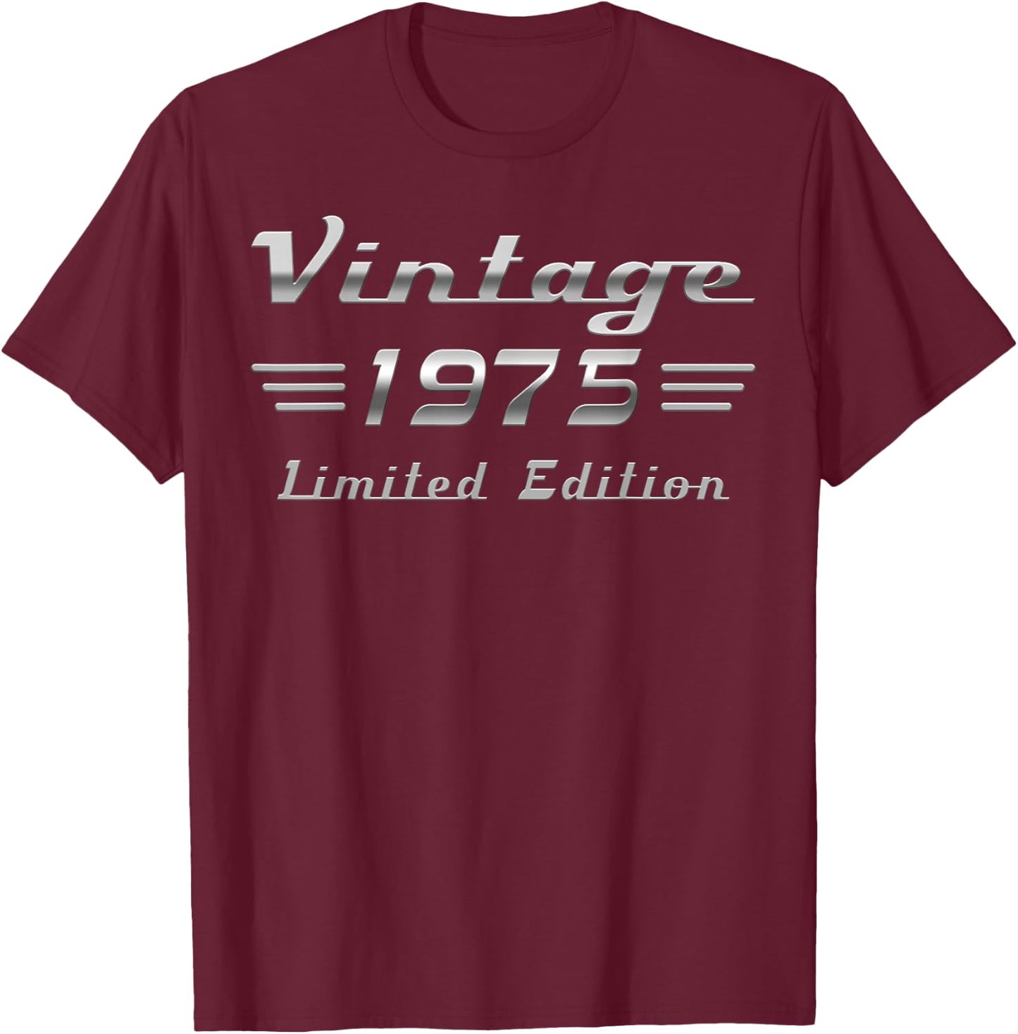 Vintage 1975 Classic Car 50th Anniversary T-Shirt - T-Shirt | Maroon