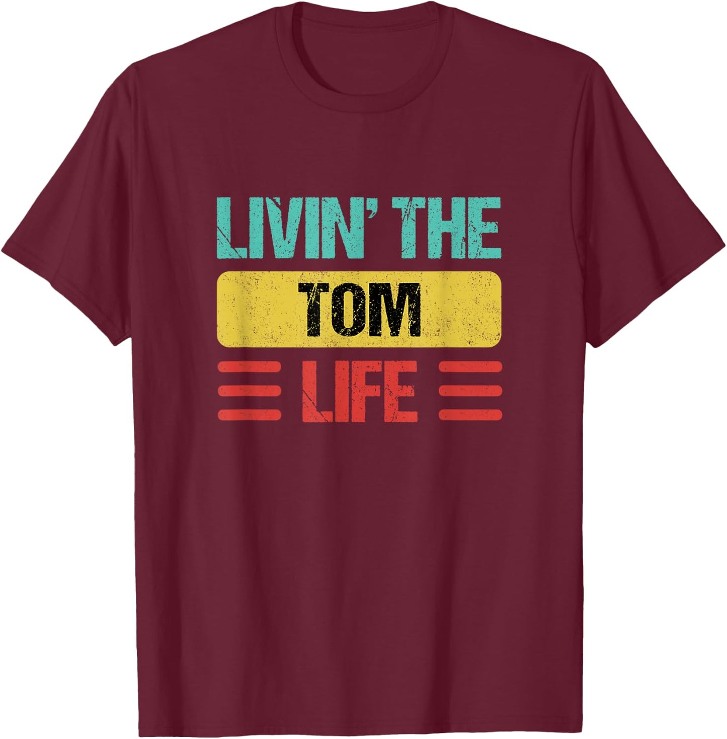 Tom Name T-Shirt - T-Shirt | Maroon