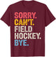 Field Hockey Art Women Kids Goalie Field Hockey T-Shirt - T-Shirt | Maroon