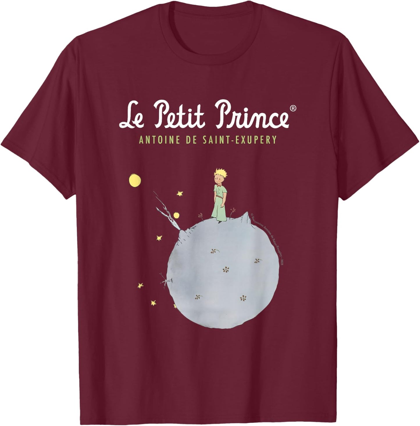 Le Petit Prince Antoine De Saint-Exupery Classic T-Shirt - T-Shirt | Maroon