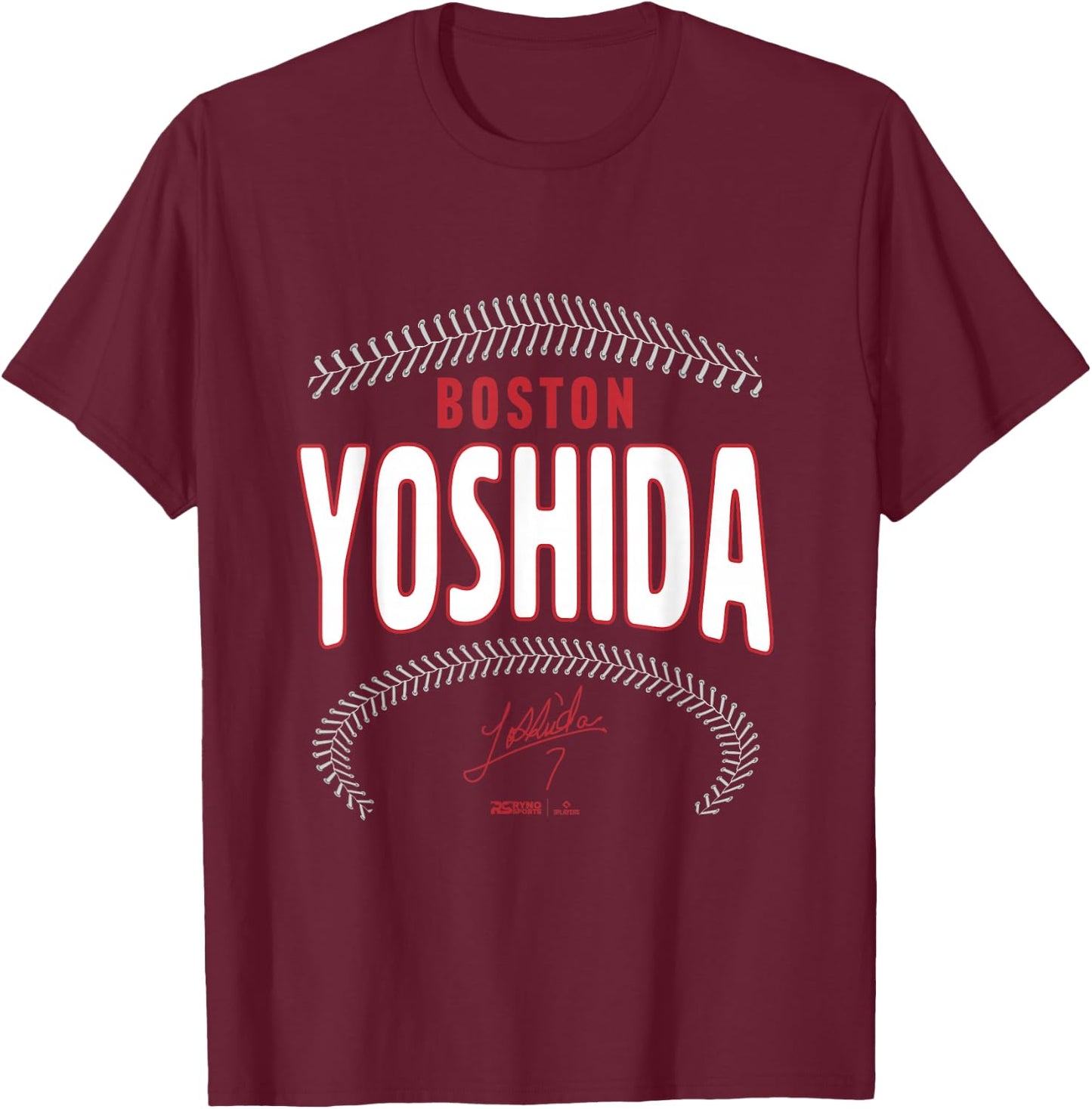 Masataka Yoshida Boston Baseball Name & Number (Front&Back) T-Shirt - T-Shirt | Maroon