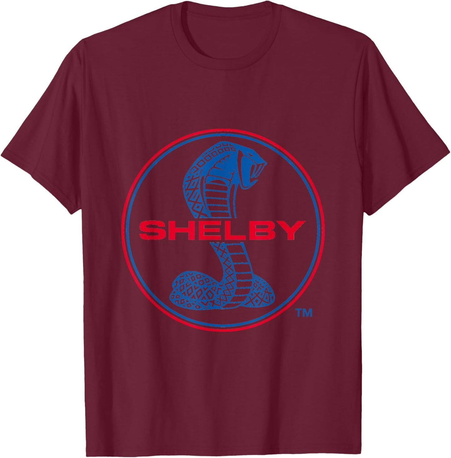 Classic Shelby Super Snake Logo T-Shirt - T-Shirt | Maroon