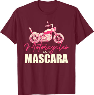 Motorcyclists Women Make Up Hobby Biker Motorcycle T-Shirt - T-Shirt | Maroon