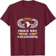Proud Wife Of 101st Airborne Division Veteran Paratrooper T-Shirt - T-Shirt | Maroon