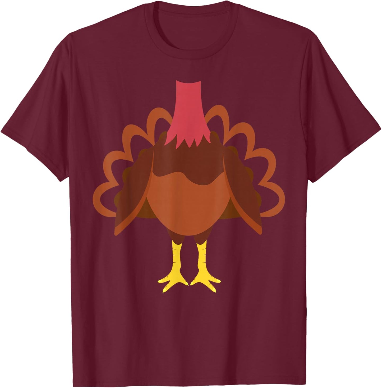 Turkey Shirt Adult Kids Men Women Turkey Costume T-Shirt - T-Shirt | Maroon