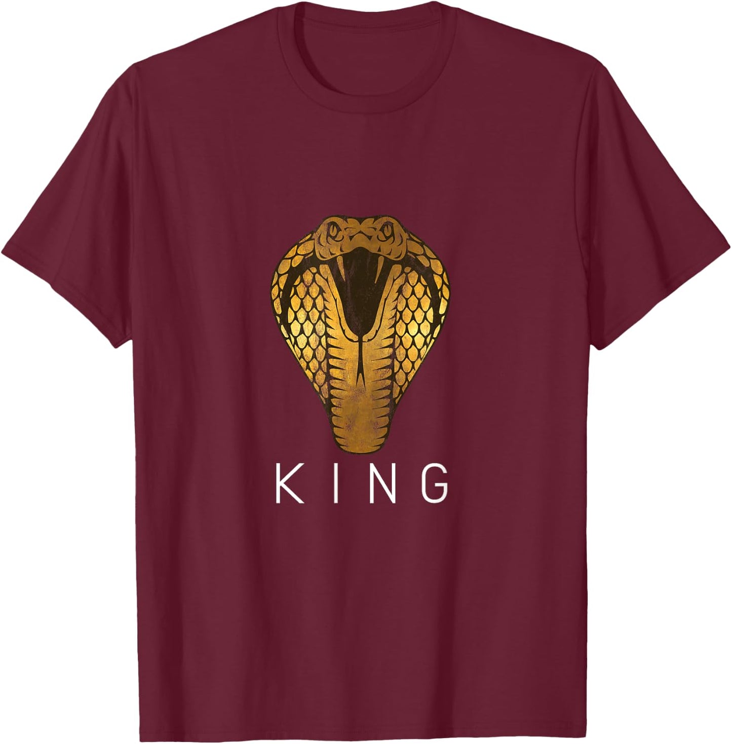 Poisonous King Cobra Snake T-Shirt - T-Shirt | Maroon