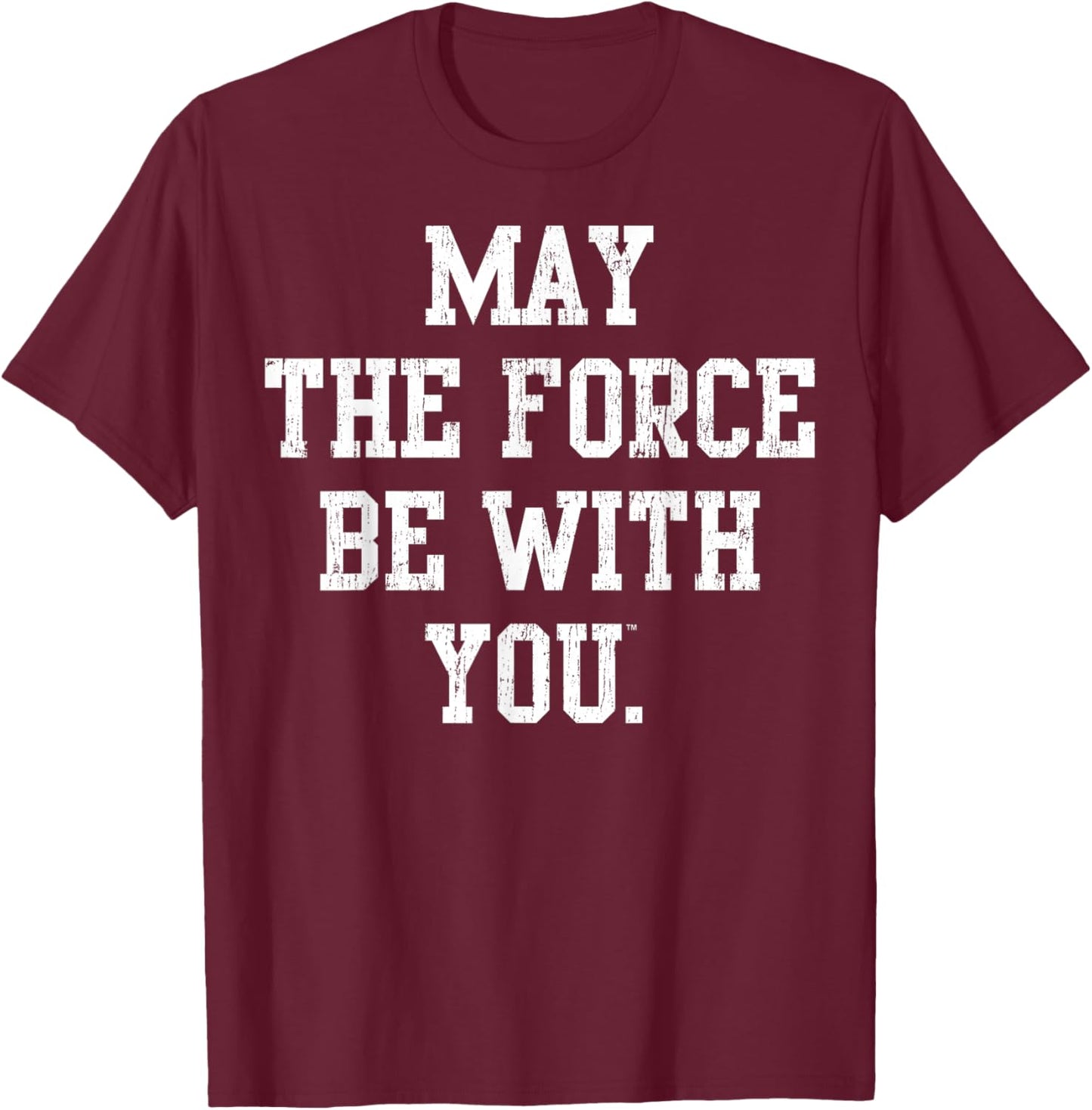 Star Wars May The Force Be With You Collegiate T-Shirt - T-Shirt | Maroon
