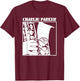 Charlie Parker Saxophone Illustration T-Shirt - T-Shirt | Maroon