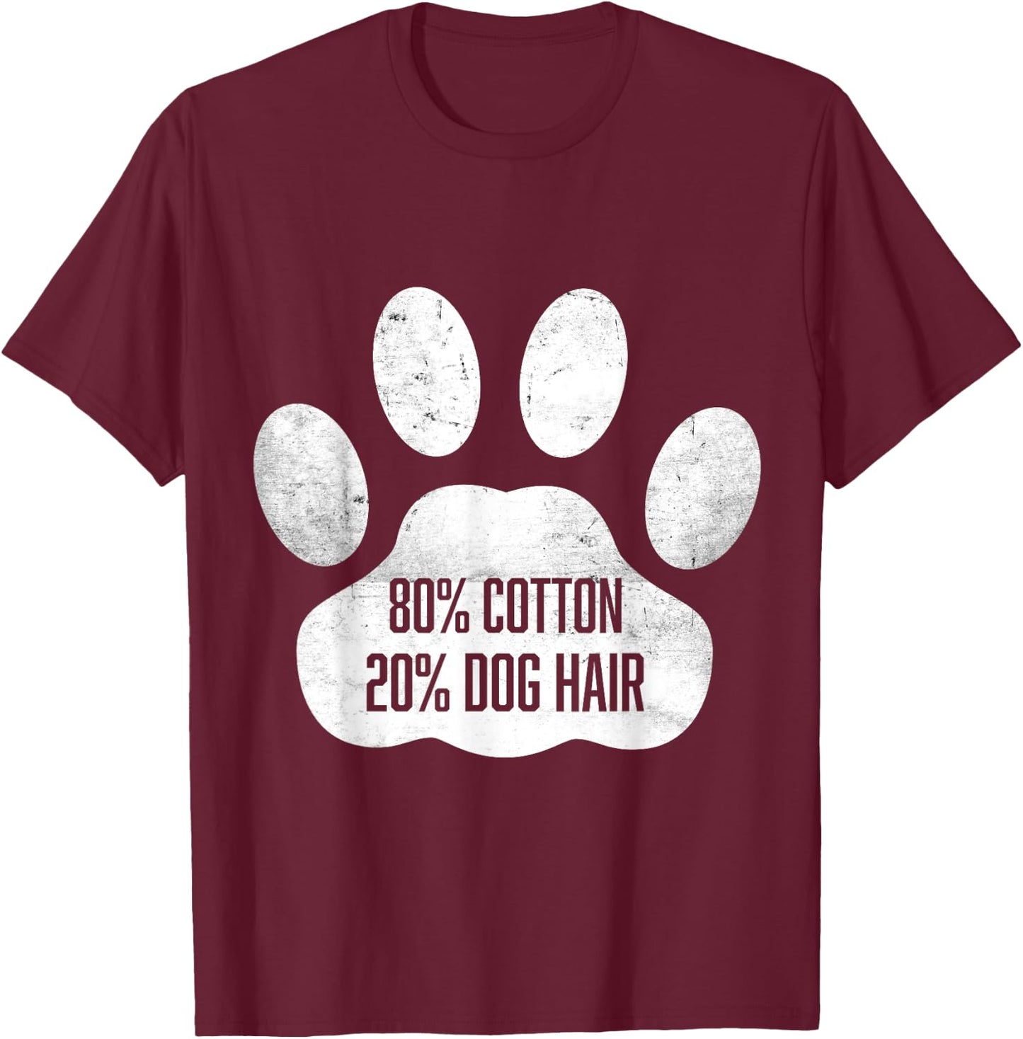 Cotton Dog Hair - Traces Of Dog - Dog Sayings Women Girls Kids T-Shirt - T-Shirt | Maroon