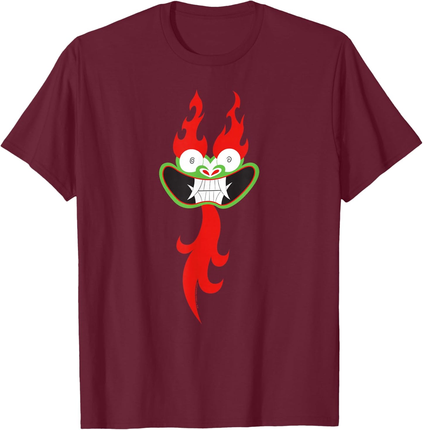Samurai Jack Big Face of Aku T-Shirt - T-Shirt | Maroon