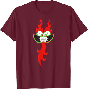 Samurai Jack Big Face of Aku T-Shirt - T-Shirt | Maroon