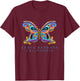 Santa Barbara California Souvenir Butterfly Graphic T-Shirt - T-Shirt | Maroon