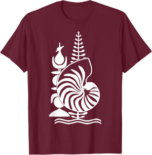 Kanak Emblem New Caledonia Gift, Black, S T-Shirt - T-Shirt | Maroon